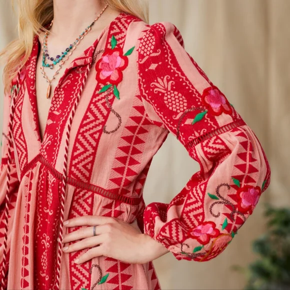 NWT Anthropologie Farm Rio Jaquard Orchard Maxi Dress - Medium*